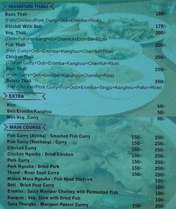 Manipur Kitchen menu 