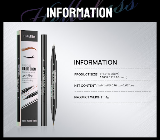Title 18, Two Fork Eyebrow Pencil Waterproof Sweat-proof ...