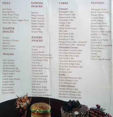 Amar Bakery menu 