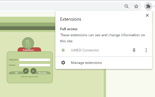 icMED Connector chrome extension