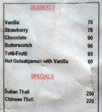 Drive In Snacks Bar menu 