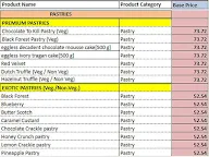 Merwans Cake Stop menu 1