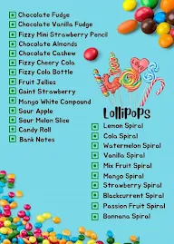 The Candy Store menu 1
