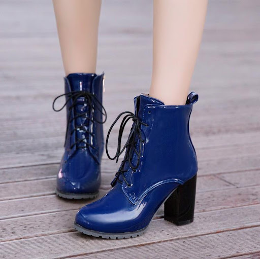 Title 9, Oversized Lace Up Boots With Thick Heels Martin...