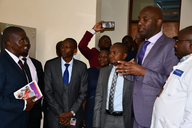 Murang'a Governor Irungu Kang'ata at Kigumo Health Centre where he launched 'Kang'ata Care' on November 8, 2022.