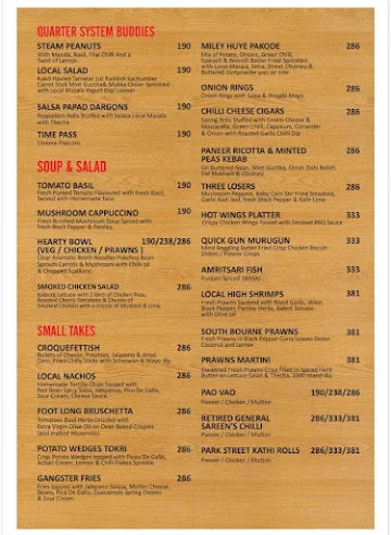 Local Gastro Bar menu 