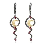 Natural Garnet Eardrops