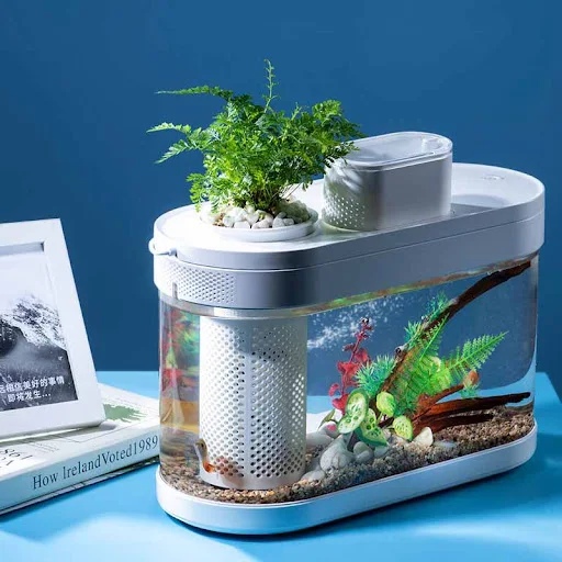 Smart Fish Tank For Xiaomi Mijia MiHome App Amphibious Eco Aquarium Pro WiFi Box C180 Auto Feeder RGB Lighting Works Fis