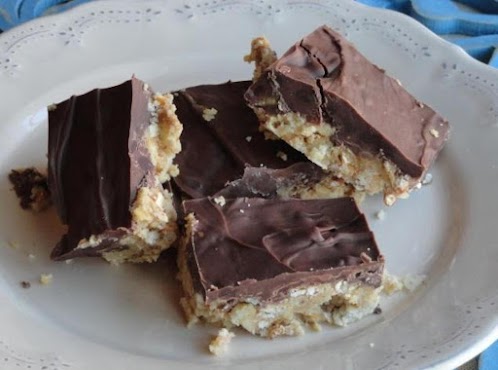 No Bake Chocolate PB Pretzel Ritz Bars