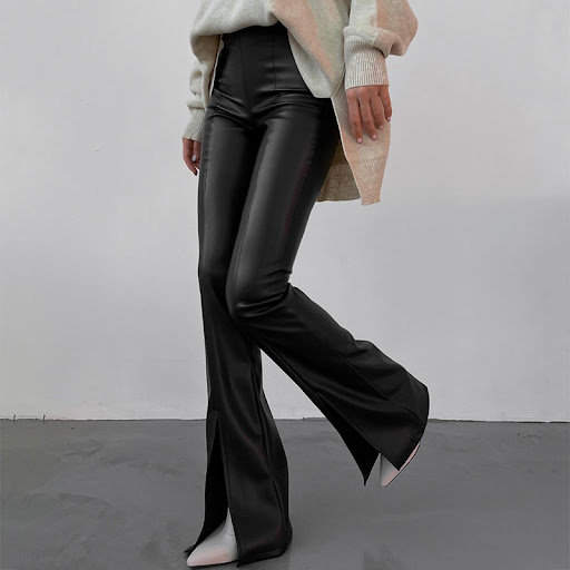 Title 5, Stitching Sexy Tight Leather Pants. Enhance you...