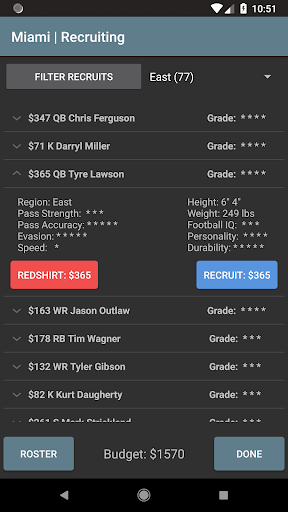Code Triche College Football Coach: Career Edition (v1.4) APK MOD screenshots 6