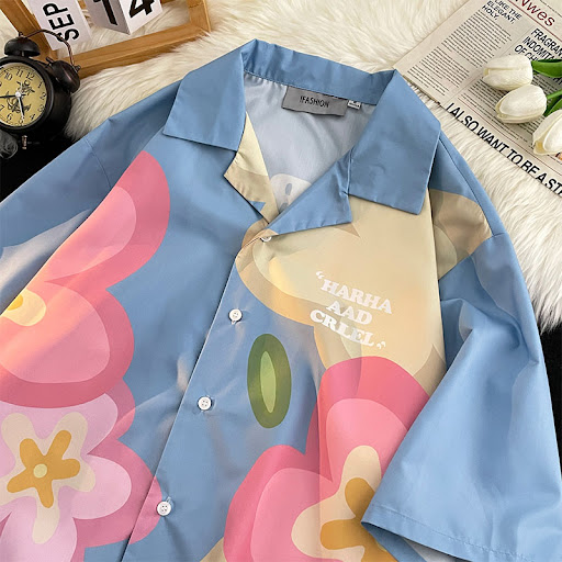 Title 3, Summer Thin Couple Casual Printed Short Sleeves...