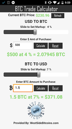 BTC Trade Calculator