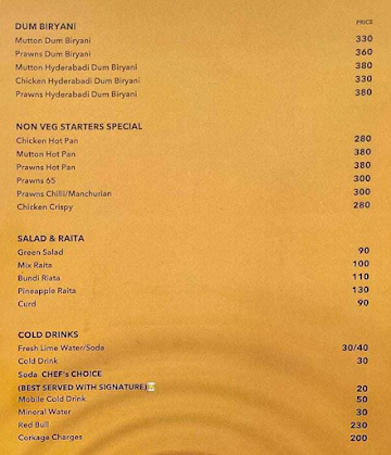 Chandrama Bar & Restaurant menu 