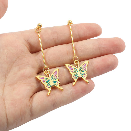 Title 3, Butterfly Tassel Earrings Niche Design. Elevate...