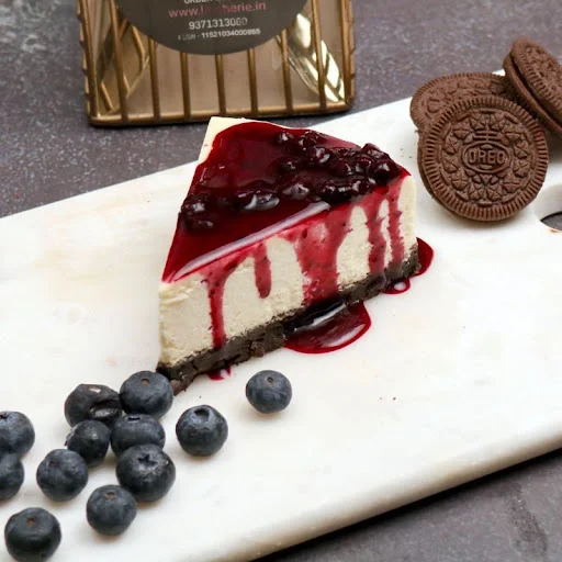 Her's Blueberry Compote + Exquisite New York Cheesecake Slice