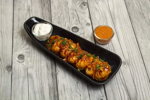 Peri Peri Chicken Momos Gravy [6 Pieces]