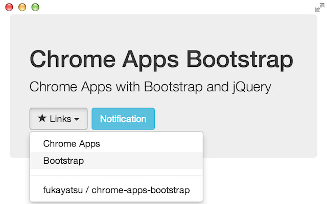 Bootstrap Sample chrome extension