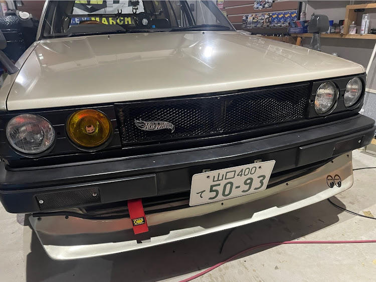 ブルーバードワゴンのマーシャルヘッドライト・山口県・DIY・貧乏チューン・ブルーバードバンに関するカスタム事例の投稿画像1枚目