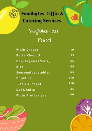 Foodbytes Organic Tiffin Services menu 