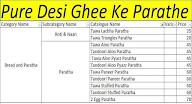 Pure Desi Ghee Ke Parathe menu 1