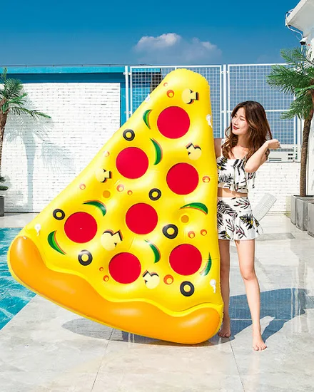 Summer Inflatable Pizza Swimming Pool Floating Mattress S... - 0