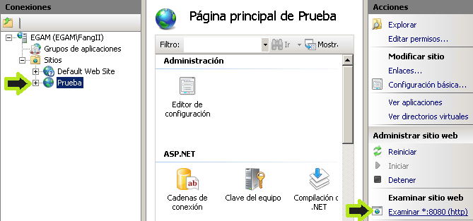 Nuevo sitio web en IIS