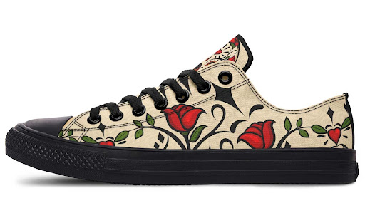 Title 2, Fashion Print Couple Low-Top Canvas Shoes, offe...
