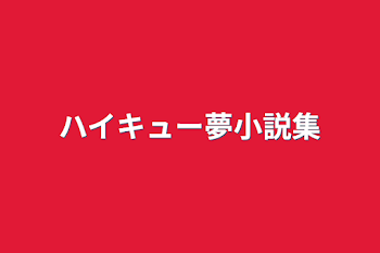 「ハイキュー夢小説集」のメインビジュアル