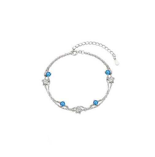 Title 5, Double Layer Star Bracelet Female S925 Sterling...