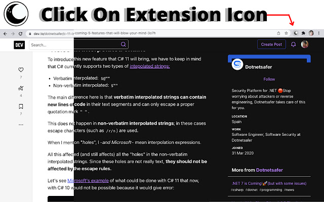 Dark Mode Chrome chrome extension