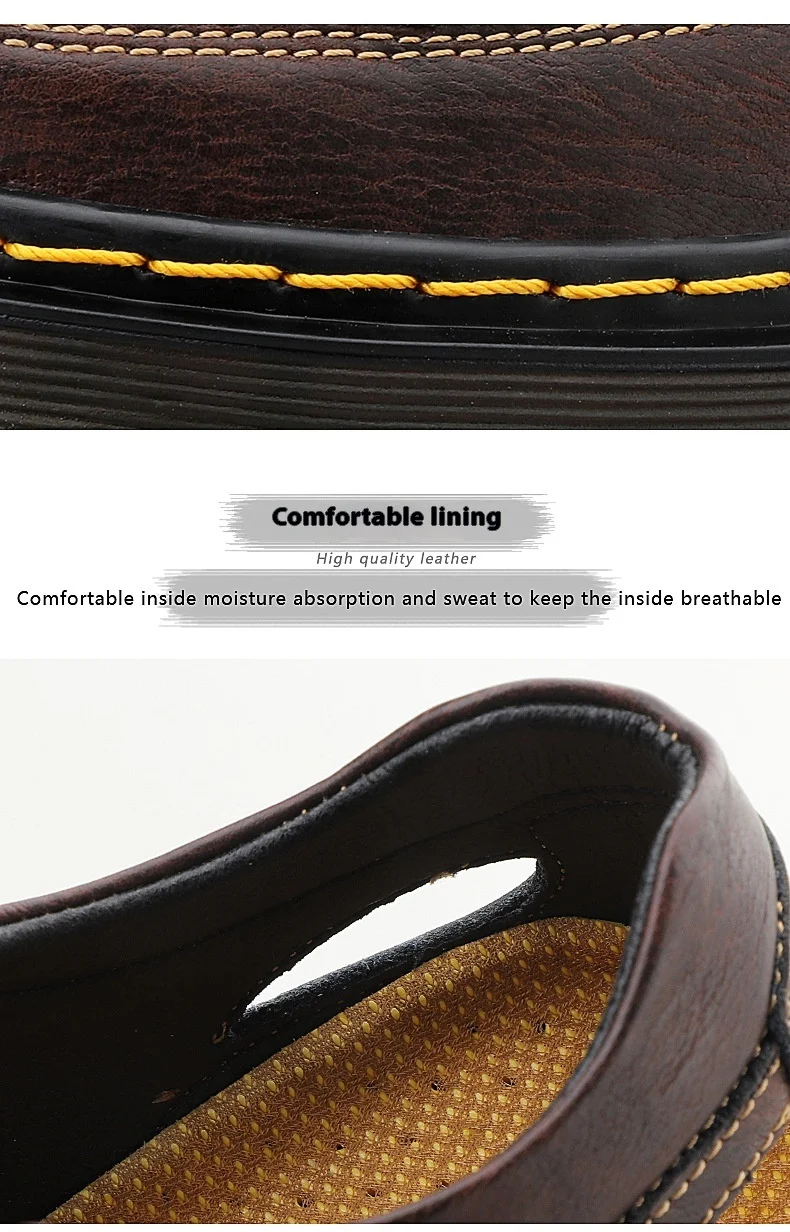 Title 14, Sandales en cuir respirantes, chaussures de mon...