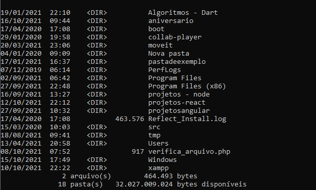 Comandos CMD change directory (CD)