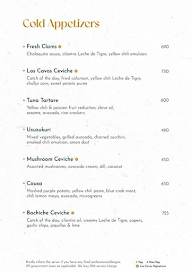 Los Cavos menu 1