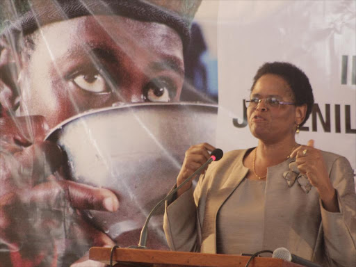 Lady Justice Martha Koome during the conference on improving the Kenya Juvenile justice systems in Nairobi, July 20. /BRIAN SIMIYU