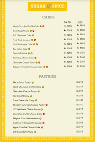 Sugar & Spice menu 1