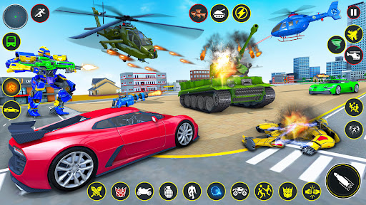 Screenshot Helicopter Robot Car Game 3d