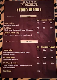 The Blind Tiger menu 1