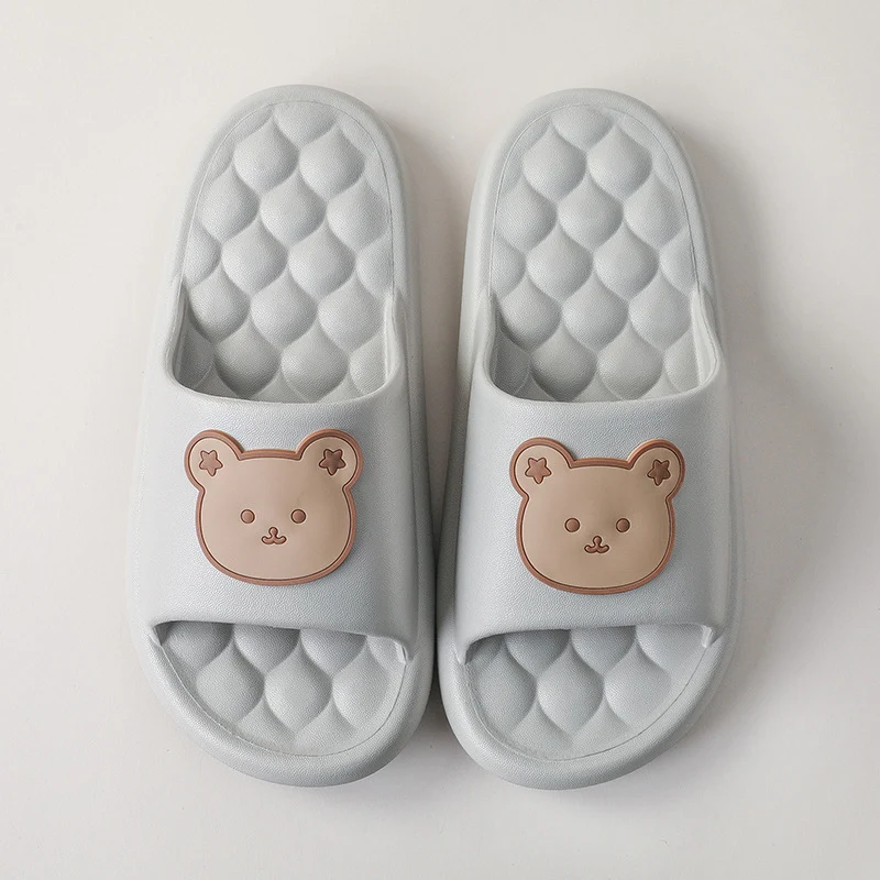 Chinelos de Casa Bear com Solado Bolha Massageador Macios para Banheiro, Conforto e Relaxamento para seus pés