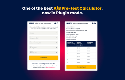 A/B Pre-test Calculator by Speero small promo image