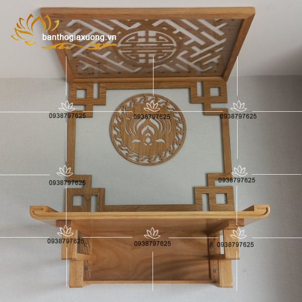 15+ mẫu bàn thờ gỗ treo tường đơn giản đẹp hiện đại