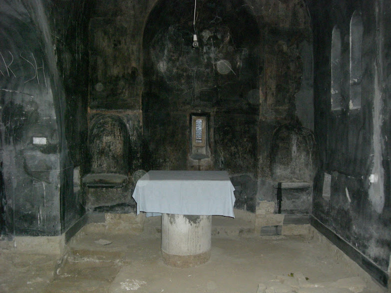 KLA graffiti in a Serb monastery.