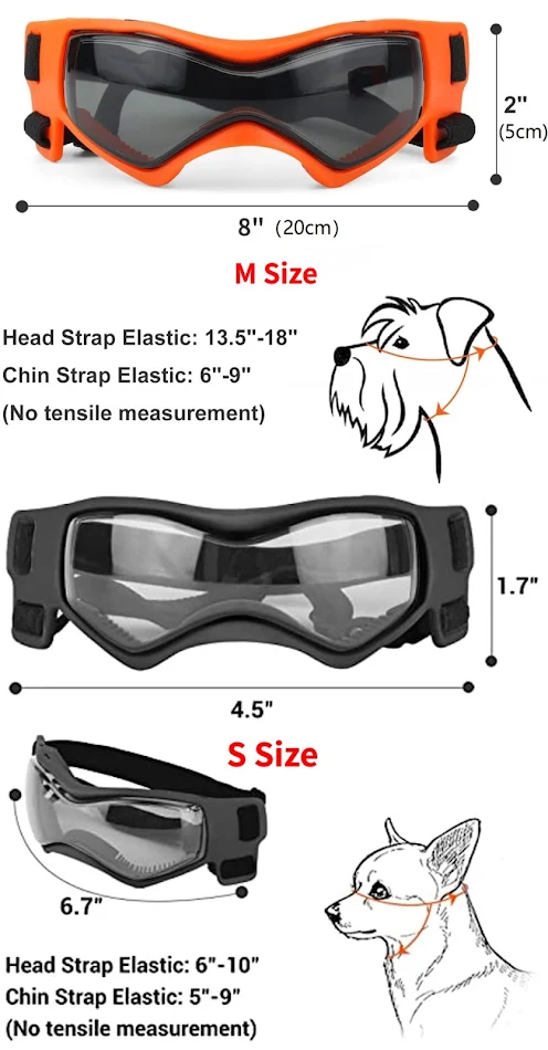 UV Protective Goggles for Dogs Cat Sunglasses Cool Protection Eyewear for Small Medium Dogs Outdoor Riding Pets Accessor
