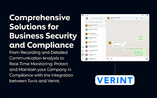 tuvis for WhatsApp and Verint