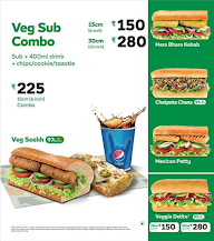 Subway menu 3