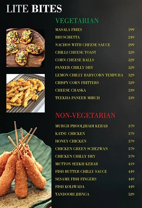 Baroke menu 