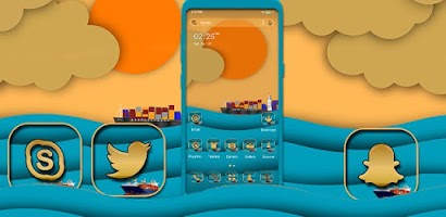 Sunrise Ocean Vector Theme Screenshot