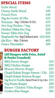 The Burger Factory menu 4