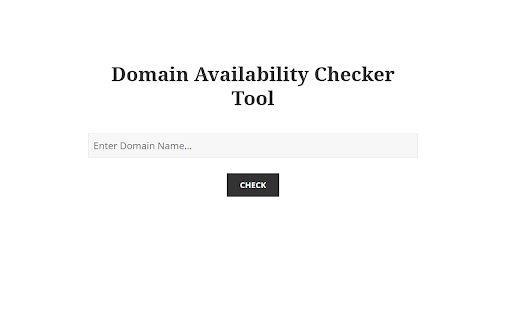 Domain Availability Checker Tool