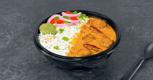 Punjabi Kadhi Pakoda Rice Bowl